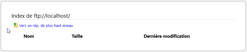  Connecté au serveur FTP !