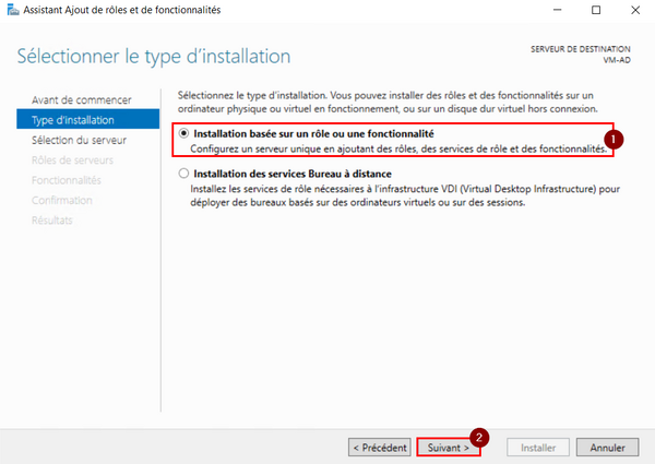 Ajouter des rôles et fonctionnalités