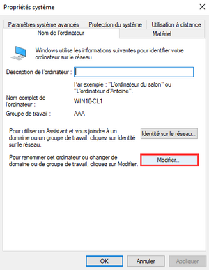 Paramètres avancés du système