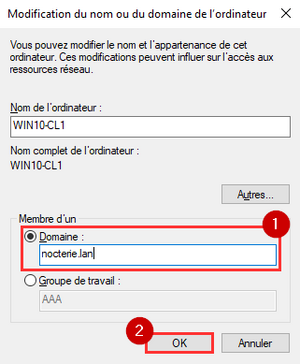 Jointure du poste au domaine