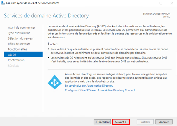Ajouter des rôles et fonctionnalités