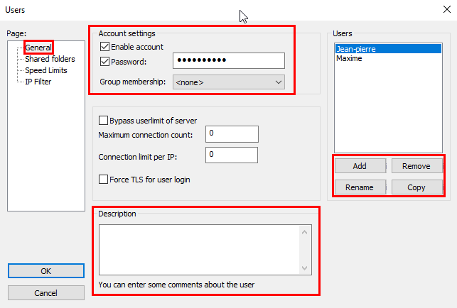 Configurer l'utilisateur