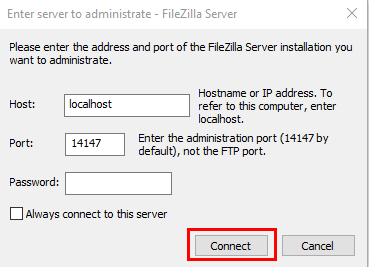  Connexion à l'interface d'administration du serveur