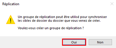Créer un groupe de réplication