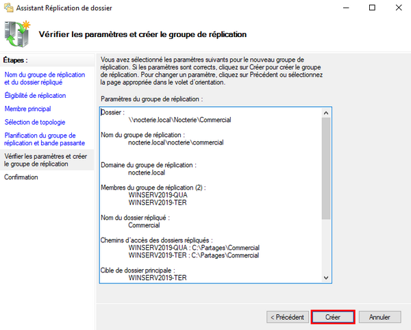 Ajout du répertoire Commercial du serveur de fichiers 2