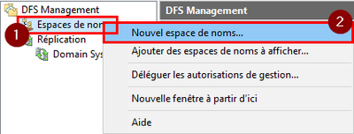 Création d'un nouvel espace de noms (1)