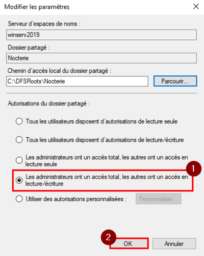 Création d'un nouvel espace de noms (4)