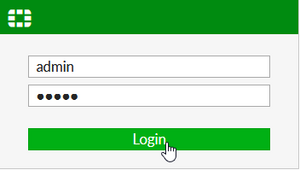 Connexion en tant qu'admin à la WebUI de l'équipement