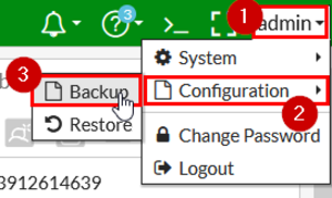 Backup de la configuration du firewall