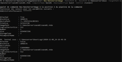 Création d'une image de NanoServer
