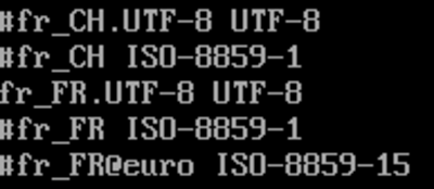 Ligne correspondant à la région utilisée à décommenter dans le fichier