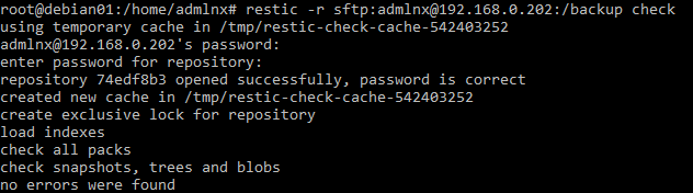 Vérifier l'intégrité de l'espace de stockage