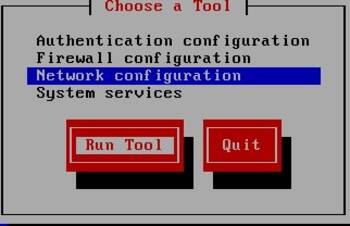 Menu de configuration du système