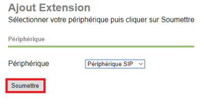 Choisir le type de périphérique